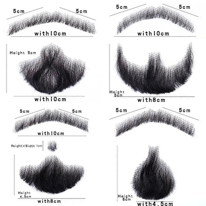 sengpan Lace False Beard Invisible A Handsome Man Real Hair Indispensable Fake Moustache Mustache Male Facial Hair