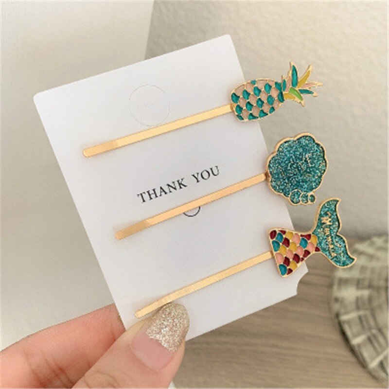 sengpan Christmas gifts for her Hair Grip Clip Sets Hairpin For Women Girl Rhinestone Fruits Plants Korean Handmade Fashion Head Accessories Mujer