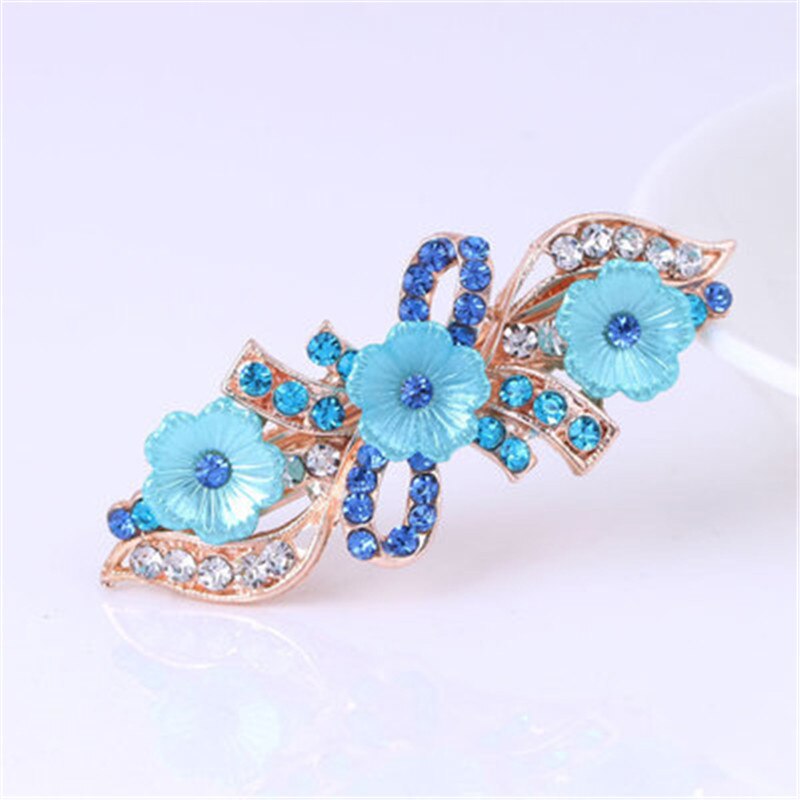 sengpan Barrette For Women Girl Rhinestone Crystal Pearl Big Hair Clip Hairpin Flower Floral Leaf Head Accessories Wholesale