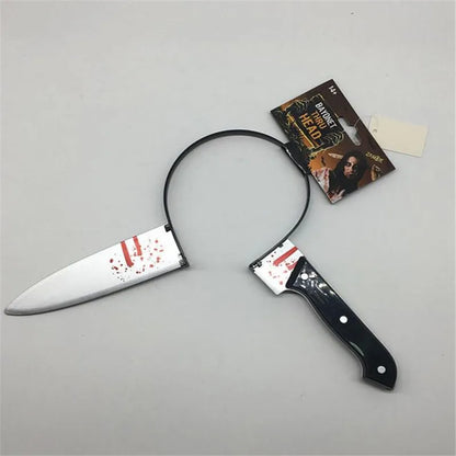 sengpan Halloween three-dimensional hair accessories tidy simulation toy plastic head knives scissors Halloween decoration props