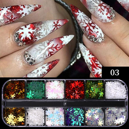 sengpan gifts for girls New 100x4cm Xmas Pattern for Nail Sticker 3D Snowflake Star Laser Glitter Christmas Nail Art Transfer Foils Stickers