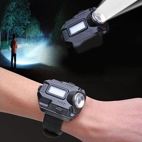 sengpan  gifts for men Hot and Fashion! Tactical R2 Rechargeable LED Flashlight Waterproof Wrist Watch Lamp Outdoor