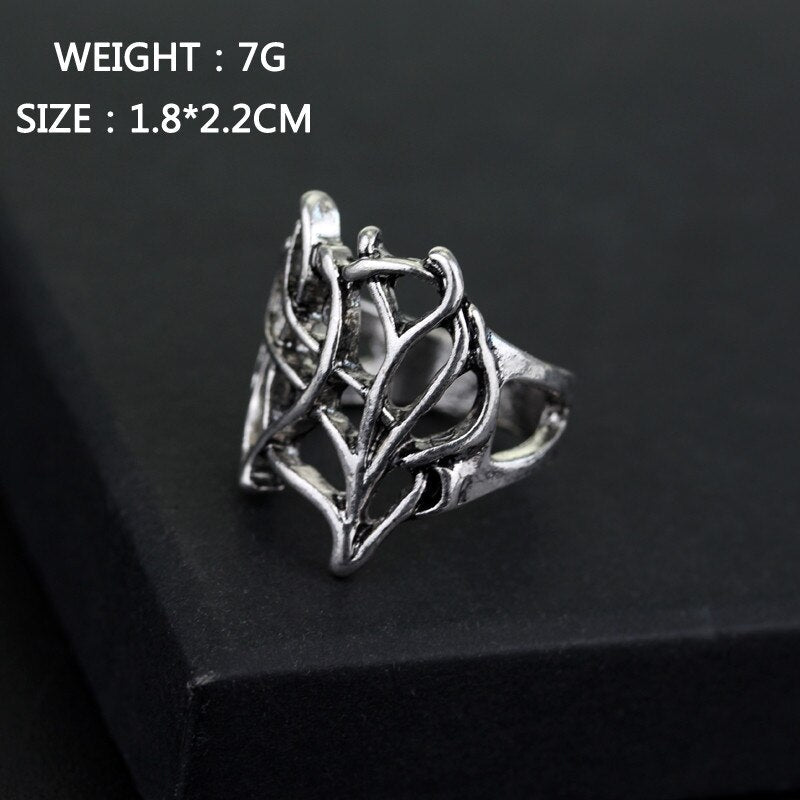 sengpan christmas wishlist gifts for her Movie Jewelry Ring Wisdom Tree Branch Rings Hollow Bird Nest Finger Rings  Charms personality Rings Accessories