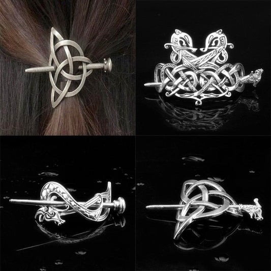 sengpan Women Girls Vintage Hair Accessories Hairpin Dragon Head Hair Sticks Female Headdress Hair Clip Slide Hair Pin