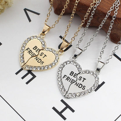 sengpan Best Friend Pendant Necklace Women BFF Good Friends Forever Key Tai Chi Animal Heart Necklaces Pendants Xmas Gifts Collier Femme