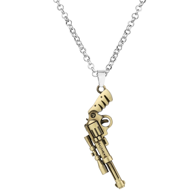 sengpan Pistol Pendants Necklaces Submachine Gun Necklace Men Hip Hop Jewelry Chain Collier