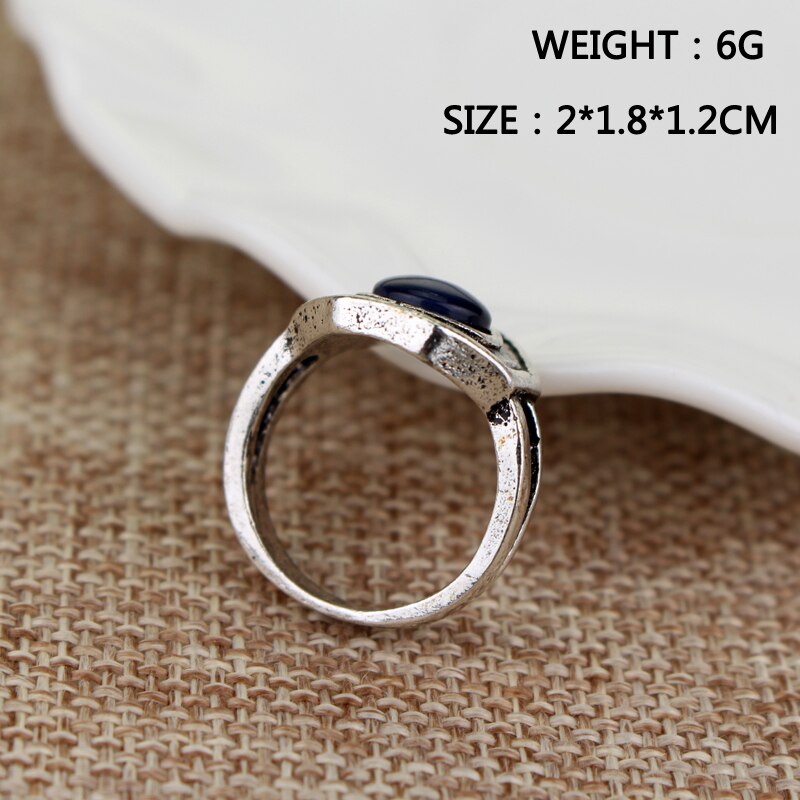 sengpan christmas gift ideas valentines day gifts for her jewelry Men Ring The Vampire Diaries Originals Family Royal Blue Crystal Rings for Women anillos