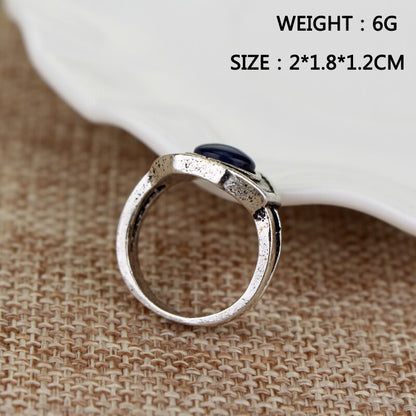 sengpan christmas gift ideas valentines day gifts for her jewelry Men Ring The Vampire Diaries Originals Family Royal Blue Crystal Rings for Women anillos