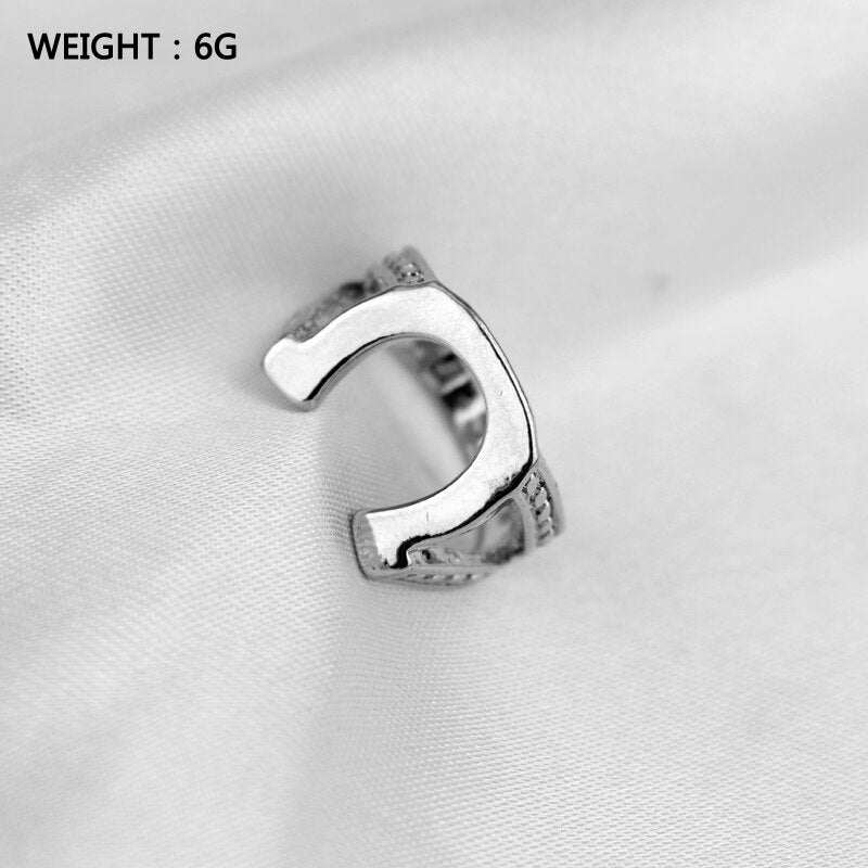 sengpan christmas wishlist gifts for him Men's Hip Hop Jewelry Horseshoe Rings Fashion Vintage accessories Finger Ring  stainless Steel ring