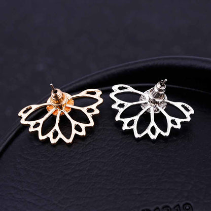 sengpan Pearl crystal lotus stud earring ladies earrings popular European and American style new earrings drop shipping