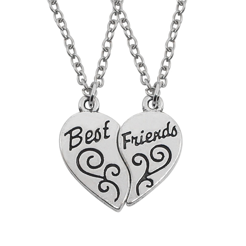 sengpan Best Friend Pendant Necklace Women BFF Good Friends Forever Key Tai Chi Animal Heart Necklaces Pendants Xmas Gifts Collier Femme