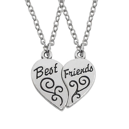 sengpan Best Friend Pendant Necklace Women BFF Good Friends Forever Key Tai Chi Animal Heart Necklaces Pendants Xmas Gifts Collier Femme