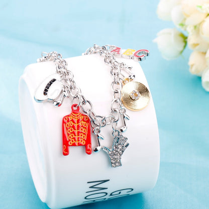 sengpan New Arrivals Bracelets for Women Charm Jewely Michael Jackson Bracelet Bangle Music Fans Gift