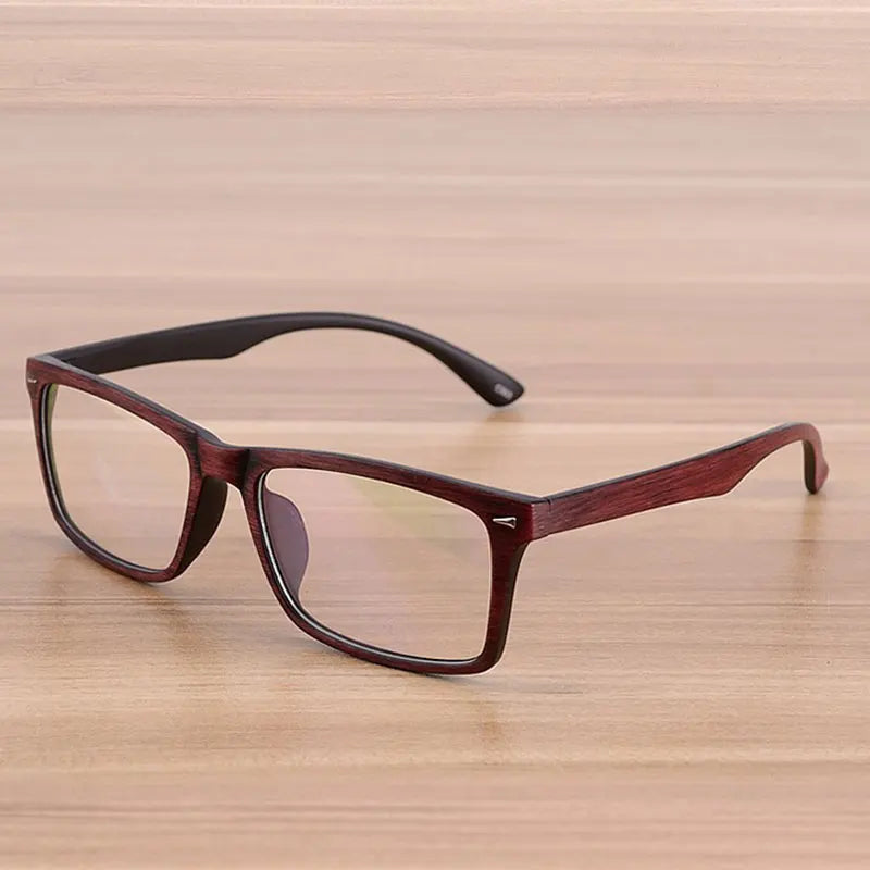 sengpan Glasses Men and Women Unisex Wooden Pattern Fashion Retro Optical Spectacle Eyeglasses Glasses Frame Vintage Eyewear