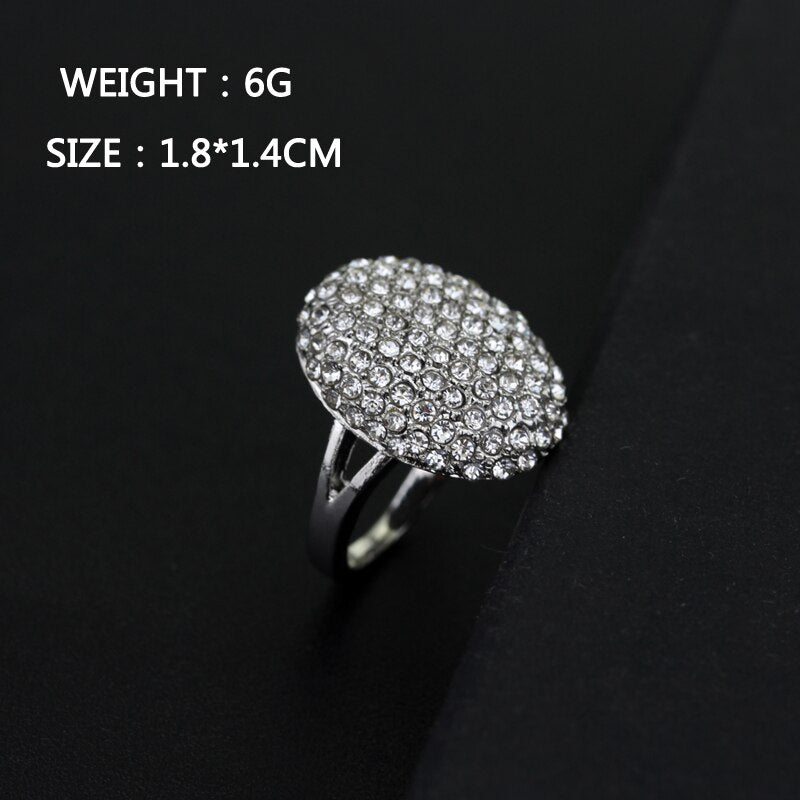 sengpan Christmas gifts for him Twlight Rhinestones Rings for women Oval Ring Female Wedding Party Prom accessories Finger Ring Female GIFTS