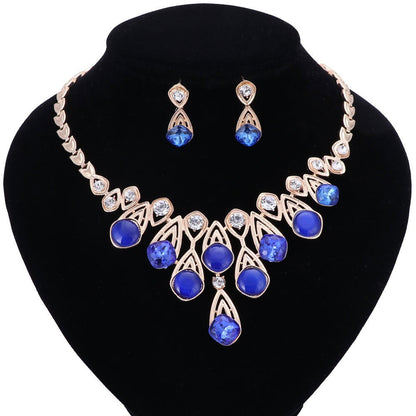 sengpan Crystal Mystic Statement Necklace Women Maxi Necklace Fire Rainbow Pendants & Necklaces gold color