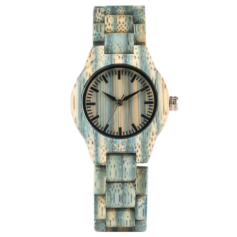 sengpan Christmas wishlist Top Luxury Colorful Wood Watch Women Quartz Full Bamboo Wooden Clock Female Candy Color Bracelet Watch Women's Wrist Reloj Mujer