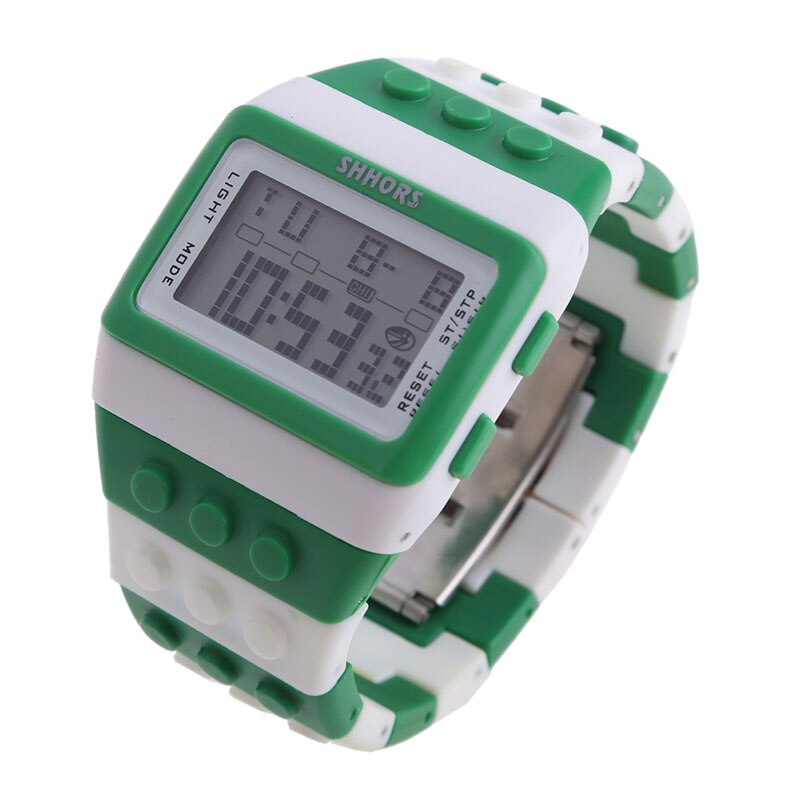 sengpan Christmas wishlist Hot Children's Watches Digital LED Chic Unisex Colorful Constructor Blocks Sports relogio masculino Wrist Women Watch Kids Gifts