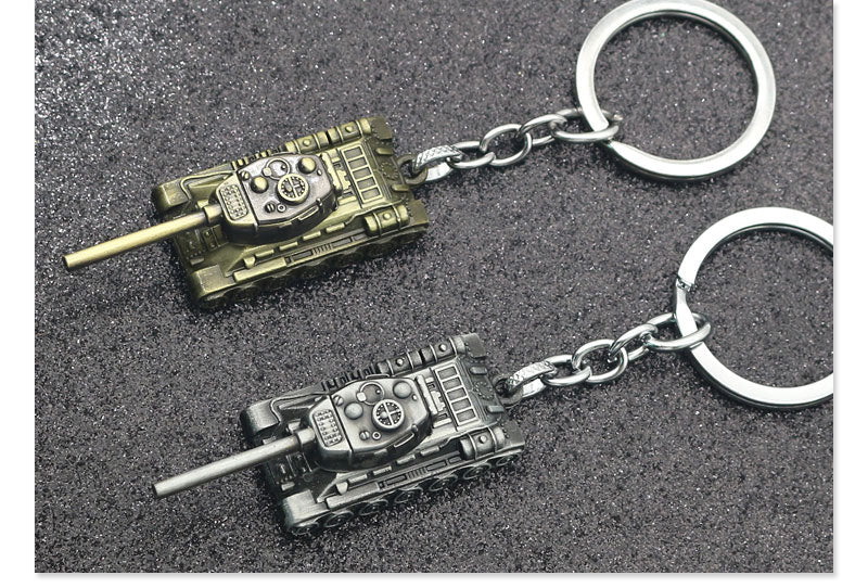 Lkblock WOT World Of Tanks Keychain 46G Heavy Punk Weapon 3D Tank IS Series Keychains Key Chain Rings For Men Car Holder Keys llaveros