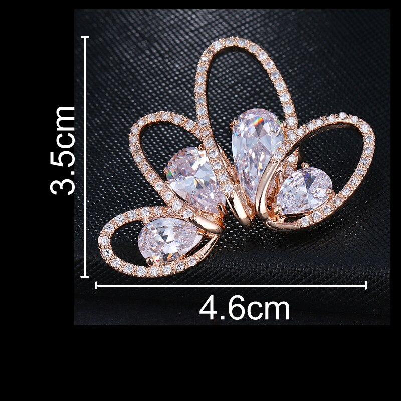 sengpan easter gifts for women New Fashion Luxury Handmade White gold/Rose Gold Jewelry AAA Cubic Zircon Brooch for Women Wedding