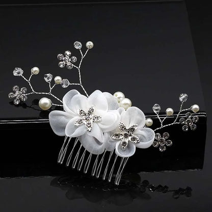 sengpan Bridal Hair Accessories Crystal Peals Hair Combs Wedding Hair Clips Accessories Jewelry Handmade Women Hair Ornaments Headpieces