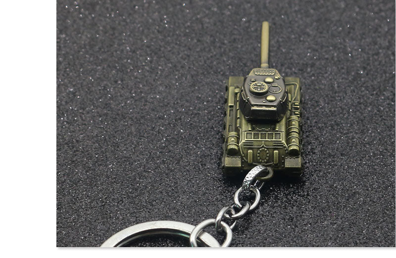 Lkblock WOT World Of Tanks Keychain 46G Heavy Punk Weapon 3D Tank IS Series Keychains Key Chain Rings For Men Car Holder Keys llaveros