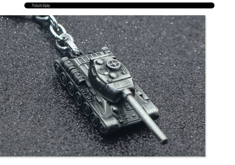 Lkblock WOT World Of Tanks Keychain 46G Heavy Punk Weapon 3D Tank IS Series Keychains Key Chain Rings For Men Car Holder Keys llaveros