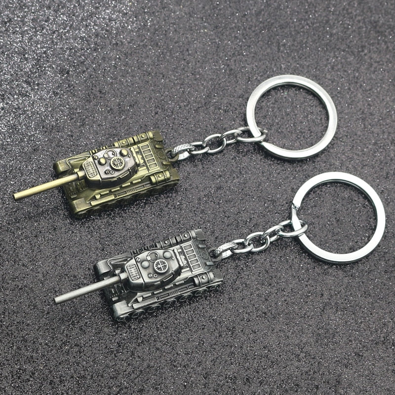 Lkblock WOT World Of Tanks Keychain 46G Heavy Punk Weapon 3D Tank IS Series Keychains Key Chain Rings For Men Car Holder Keys llaveros