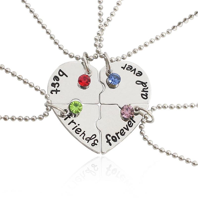 sengpan Best Friend Pendant Necklace Women BFF Good Friends Forever Key Tai Chi Animal Heart Necklaces Pendants Xmas Gifts Collier Femme