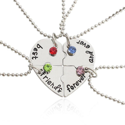 sengpan Best Friend Pendant Necklace Women BFF Good Friends Forever Key Tai Chi Animal Heart Necklaces Pendants Xmas Gifts Collier Femme