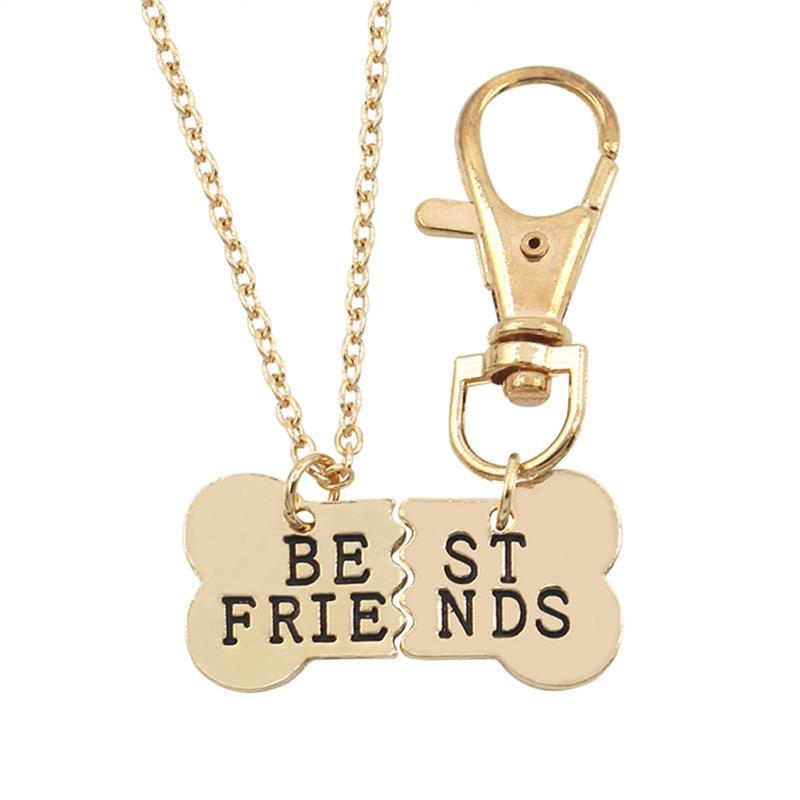 sengpan Best Friend Pendant Necklace Women BFF Good Friends Forever Key Tai Chi Animal Heart Necklaces Pendants Xmas Gifts Collier Femme