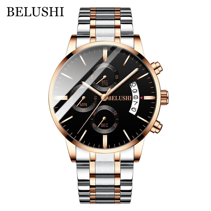 sengpan easter ifts for men Fashion Men's Quartz Watch Chronograph Sport Men Watches Top Brand Luxury Full Steel Waterproof Clock Male Wristwatch