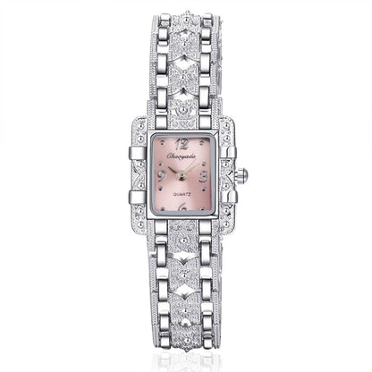 sengpan Women Watch Rectangle Dial Silver Stainless Steel Crystal Watches Fashion Quartz For Women ladies major relojes Hot Sale Relojes