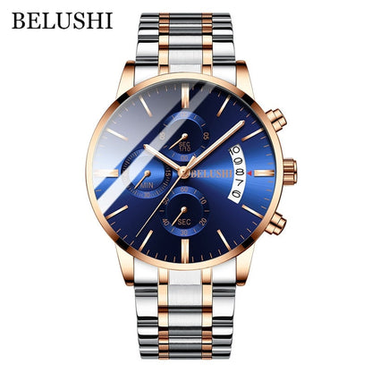 sengpan easter ifts for men Fashion Men's Quartz Watch Chronograph Sport Men Watches Top Brand Luxury Full Steel Waterproof Clock Male Wristwatch