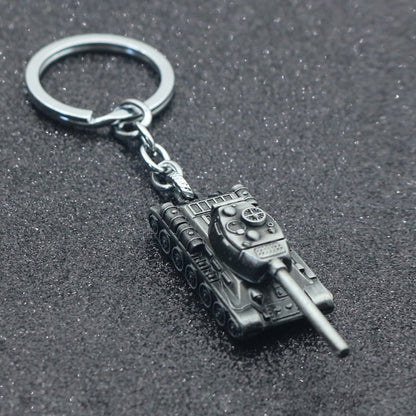 Lkblock WOT World Of Tanks Keychain 46G Heavy Punk Weapon 3D Tank IS Series Keychains Key Chain Rings For Men Car Holder Keys llaveros