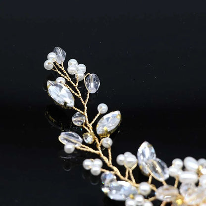 sengpan Bridal Hair Accessories Crystal Peals Hair Combs Wedding Hair Clips Accessories Jewelry Handmade Women Hair Ornaments Headpieces