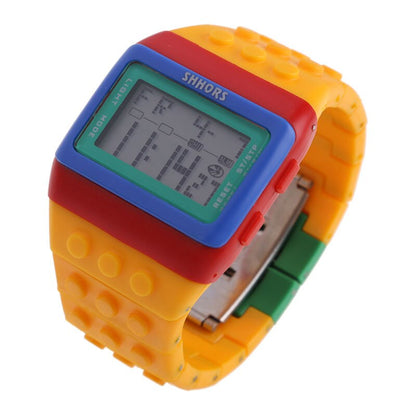 sengpan Christmas wishlist Hot Children's Watches Digital LED Chic Unisex Colorful Constructor Blocks Sports relogio masculino Wrist Women Watch Kids Gifts