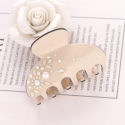 sengpan Acetate Camellia Hair Claw Clip Clamp For Women Girl Flower Handmade French Fashion Head Accessories Mujer Wholesale