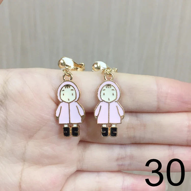 sengpan Child Blue Starfish Ear Clip Earrings Kids Cartoon Fashion No Piercing Ear Rings For Kids Gift Jewelry Korean Ear Clip Girls