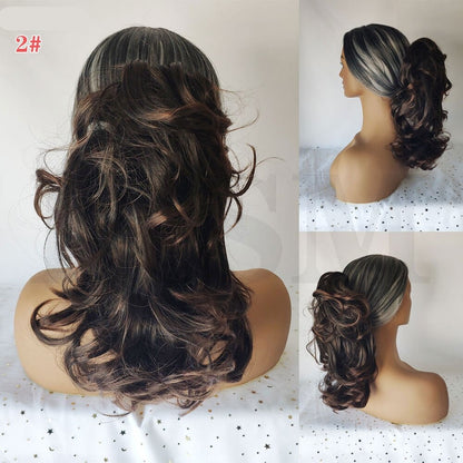 sengpan gifts for women New Women Drawstring Ponytail Hair Extension Doczepiane Wlos Fake Hairs Grey Nep Haar Postiche Cheveux Queue De Cheval