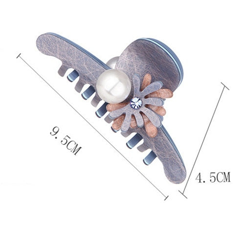 sengpan Acetate Camellia Hair Claw Clip Clamp For Women Girl Flower Handmade French Fashion Head Accessories Mujer Wholesale