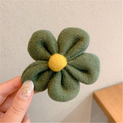 sengpan Women Hair Ties Elastic Rubber Bands Girl Fabric Sun Flower Floral Korean Scrunchies Head Accessories Handmade Wholesale