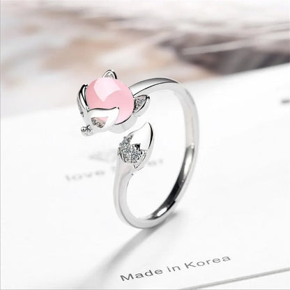 sengpan Korean Daisy Flower Elegant Opening Rings Women Adjustable Wedding Party Engagement Finger Rings Statement Jewelry Gift