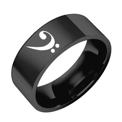 sengpan easter gifts for women Fashion Couple Music Musical Note Finger Ring For Women and Men Stainless Steel Lovers Rings Halloween Gifts Jewelry Accesories