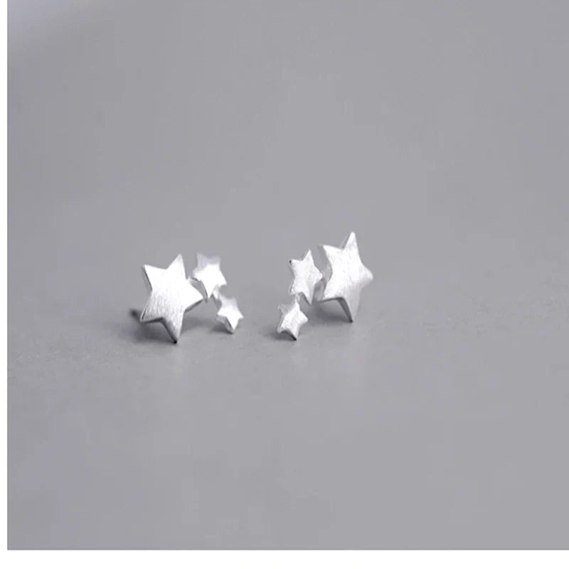 sengpan  silver Star Stud Earrings for Women Elegant Wedding Jewelry pendientes mujer moda