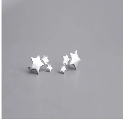 sengpan  silver Star Stud Earrings for Women Elegant Wedding Jewelry pendientes mujer moda