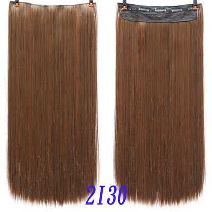 sengpan  24inche 5Clip Long Straight Hair Gradient Straight Hair Synthesis Hair Extension High Temperature Women Hair Extension