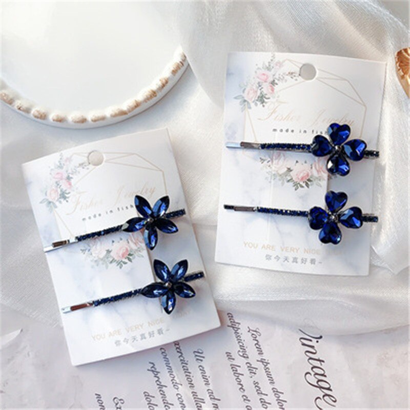 sengpan christmas gift ideas gifts for her Hair Grip Clip Sets Hairpin For Women Girl Rhinestone Crystal Flower Korean Handmade Fashion Head Accessories Mujer