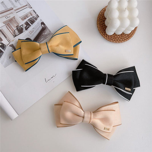 sengpan Barrette for Women Girl Hair Accessories Fashion Fabric Bow Knot Hair Clip Hairpin Tie Elastic Band Wholesale