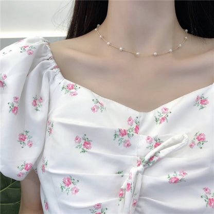 sengpan bridal jewelry set for wedding Elegant Imitation Pearl Daisy Choker Necklace For Women Flower Pendant Beads Neck Short Chain Female Summer Boho Jewelry Gifts